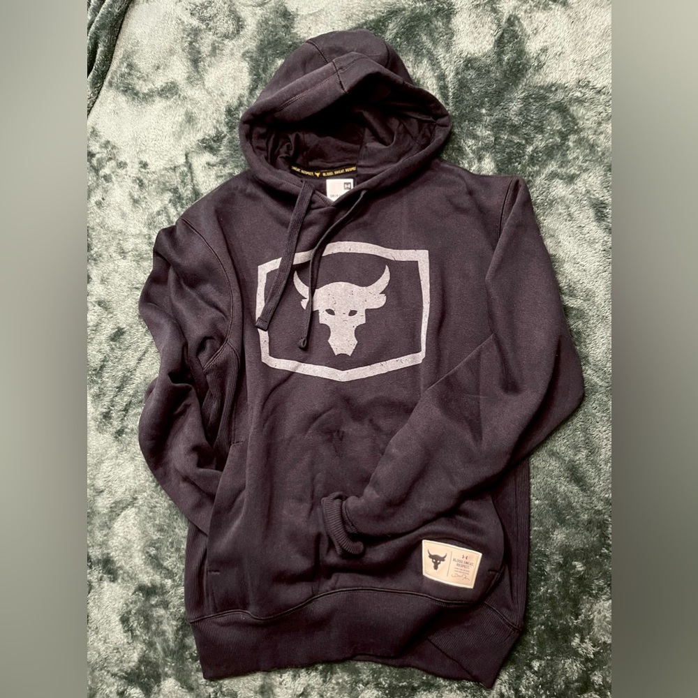 Under Armour Project Rock Hoodie Sweatshirt - Black, Small